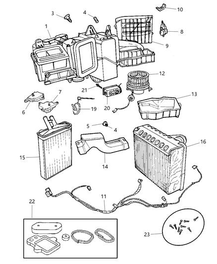 2000 Chrysler LHS Module ATC Blower Control Diagram for 4734913AD