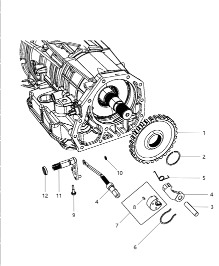 2008 Jeep Wrangler Parking Sprag & Related Parts Diagram 2 - Thumbnail