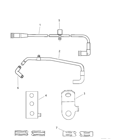 1998 Dodge Avenger Harness Vacuum Vapor Purge Diagram for 4669881