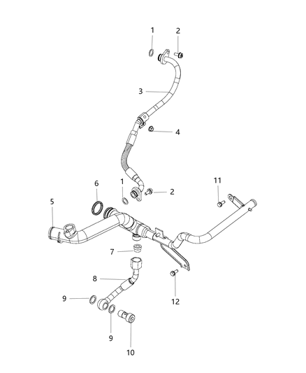 2016 Jeep Renegade Coolant Tubes Diagram 1 - Thumbnail