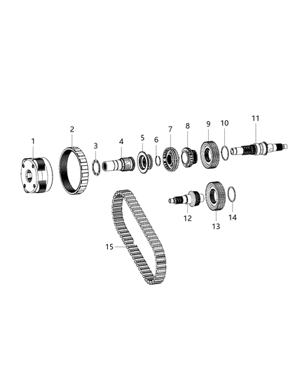2018 Jeep Wrangler All-new Model Gear Train of Automatic Transmission Diagram 2 - Thumbnail