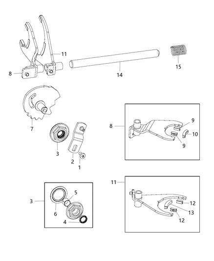 2007 Jeep Wrangler Forks & Rail Diagram 7 - Thumbnail