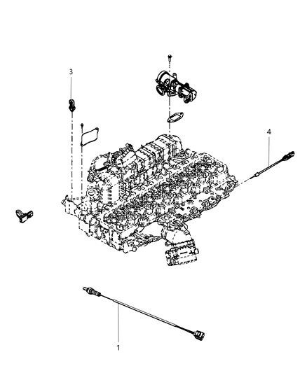 2008 Dodge Ram 3500 Cab Chassis Sensors - Exhaust & Oxygen Diagram
