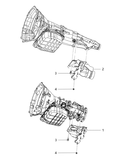 2009 Dodge Ram 3500 Pickup Mounting Support Diagram