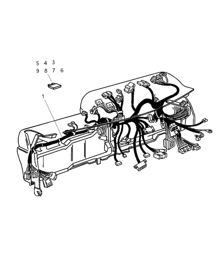 2002 Dodge Ram 3500 Regular Cab Wiring - Instrument Panel Diagram