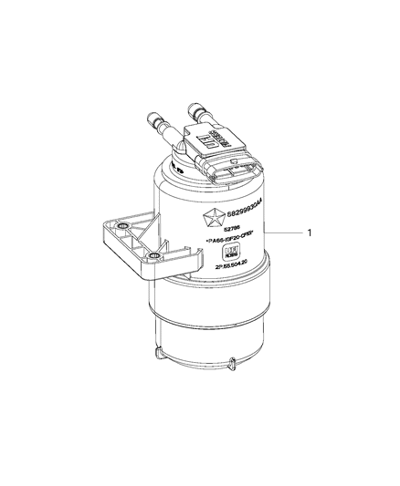 2018 Jeep Wrangler All-new Model Fuel Filter & Water Separator Diagram