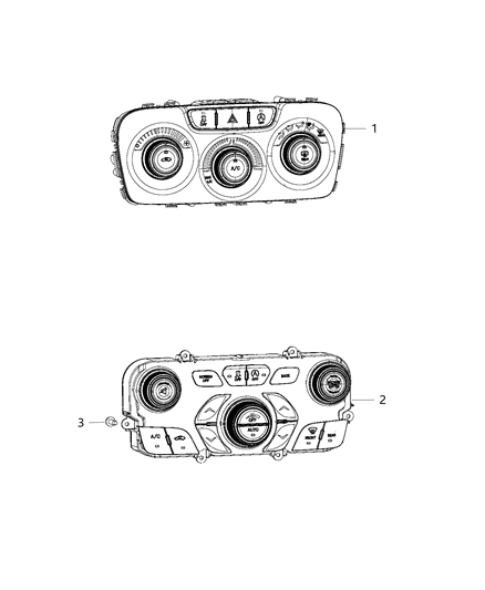 2015 Chrysler 200 Control A/C And Heater Diagram for 56054331AC