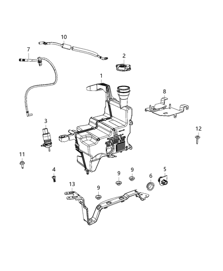 2021 Jeep Wrangler Reservoir, Windshield Washer Diagram 4 - Thumbnail