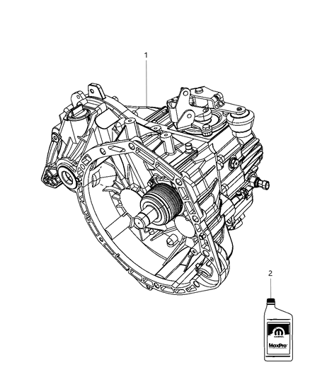 2009 Chrysler PT Cruiser Transmission / Transaxle Assembly of Manual Transmission Diagram 1 - Thumbnail