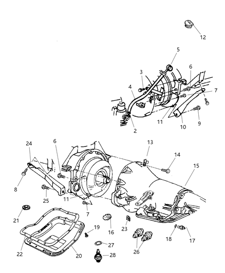 1999 Dodge Ram 2500 Regular Cab Case & Related Parts Diagram 2 - Thumbnail