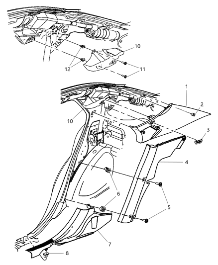 2007 Dodge Charger Plate Scuff Diagram for UM63BD1AE