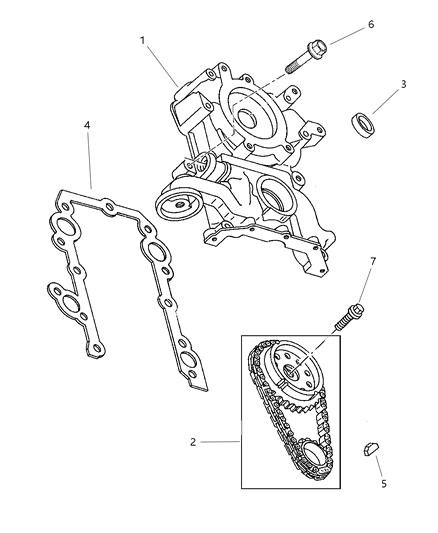 2002 Dodge Ram 3500 Regular Cab Timing Gear & Cover Diagram 3 - Thumbnail