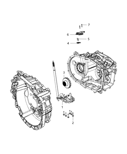 2012 Dodge Dart Bolt Hexagon Flange Head M6X18 Diagram for 68165706AA