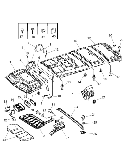 2007 Dodge Sprinter 2500 Bumper Cover Rivet, Rear Driver Side, Plastic Diagram for 1AR96DX9AA