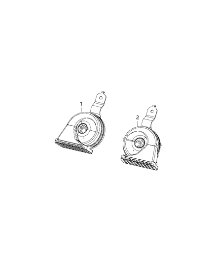2021 Dodge Durango Horns Diagram
