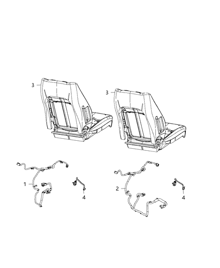 2020 Chrysler Voyager Wiring - Rear Seats Diagram 1 - Thumbnail