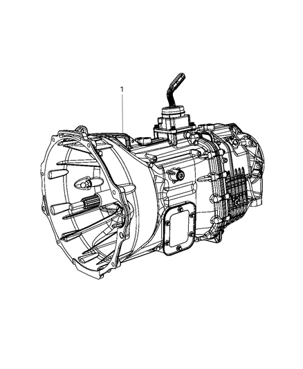 2008 Dodge Ram 3500 Cab Chassis Transmission / Transaxle Assembly of Manual Transmission Diagram