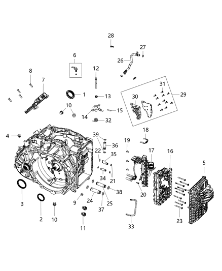 2015 Chrysler 200 Transmission Serviceable Parts Diagram 1 - Thumbnail