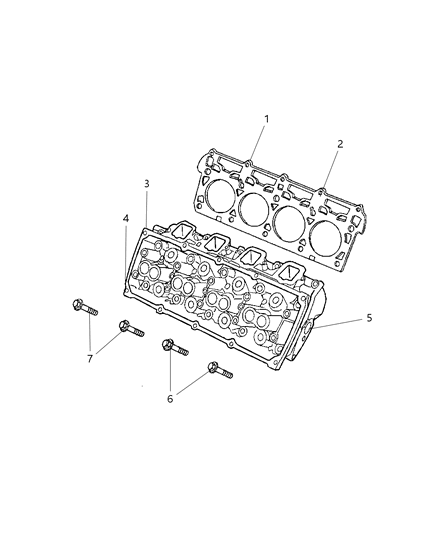 2008 Chrysler Aspen Cylinder Head & Cover Diagram 4 - Thumbnail