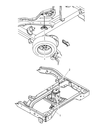 2009 Chrysler Aspen Spare Tire Stowage Diagram