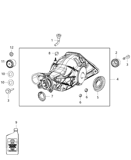 2011 Jeep Grand Cherokee Axle Assembly & Components Diagram 1 - Thumbnail