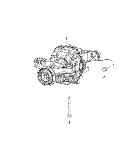 2018 Dodge Challenger Differential Rear Axle Diagram for 68375497AB