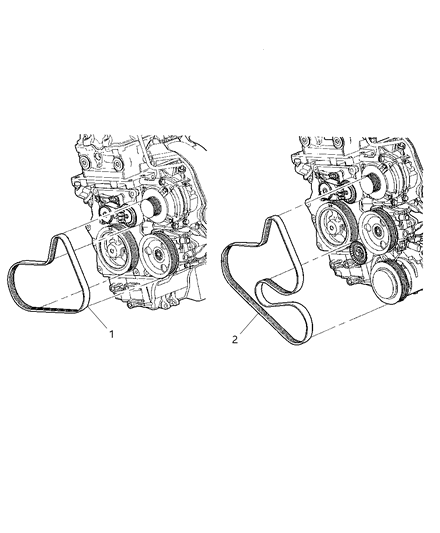 2003 Chrysler PT Cruiser Belts, Drive Diagram 1 - Thumbnail