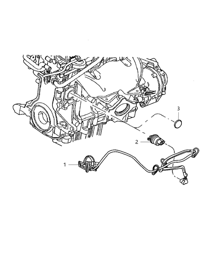 2009 Chrysler PT Cruiser Engine Cylinder Block Heater Diagram 1 - Thumbnail