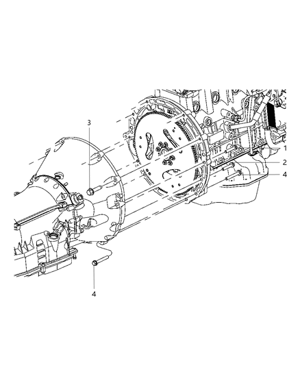 2015 Jeep Wrangler Mounting Bolts of Automatic Transmission Diagram 1 - Thumbnail