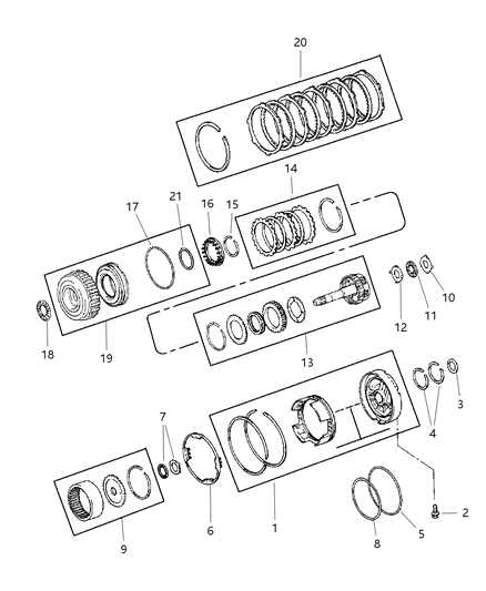 2001 Jeep Cherokee Bolt Hexagon Flange Head Diagram for 4796568
