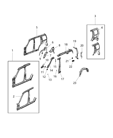 2008 Jeep Liberty Striker Plate, Rear Diagram for 55359708AA