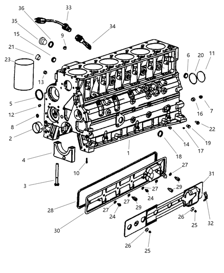2000 Dodge Ram 2500 Regular Cab Cylinder Block Diagram 2 - Thumbnail