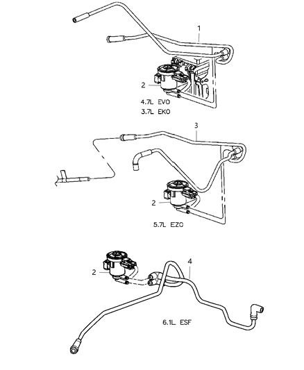 2007 Jeep Grand Cherokee Vacuum Harness Diagram for 5037762AB