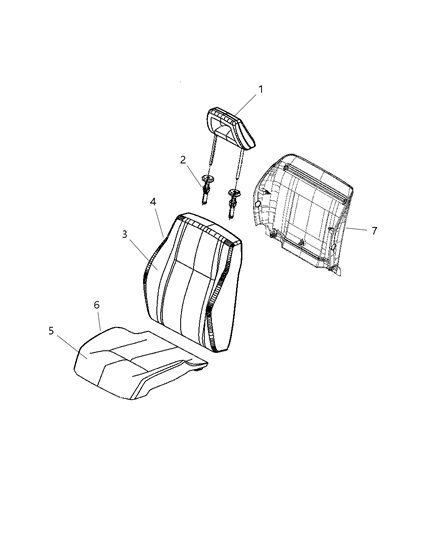2008 Jeep Compass Front Seat - Bucket Diagram 2 - Thumbnail