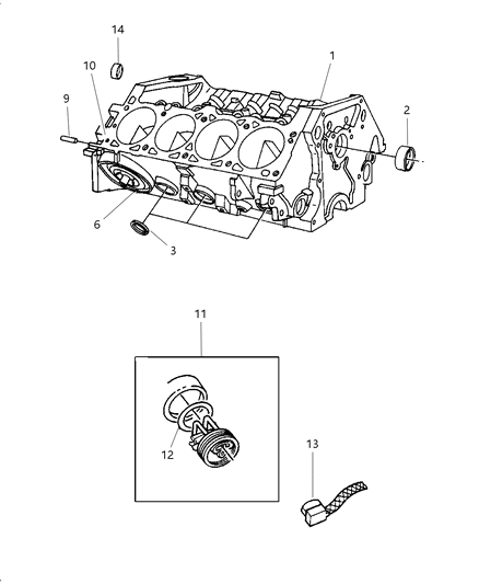2000 Dodge Ram 1500 Cord Engine Block Heater Diagram for 56020061