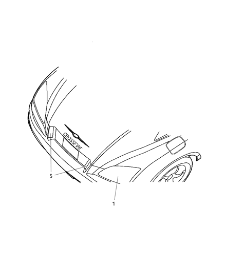 2004 Chrysler Crossfire Lamp Tail Stop Turn Diagram for 5135700AA