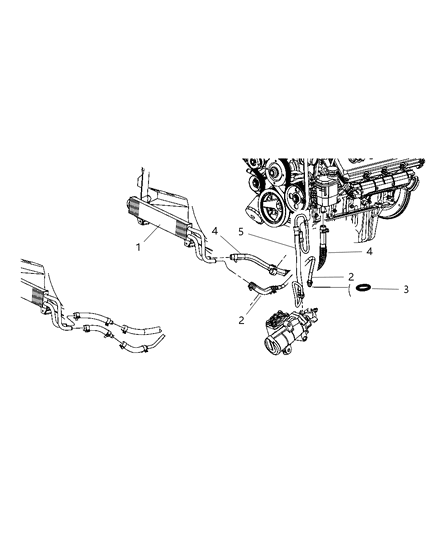 2011 Ram 3500 Cab Chassis Power Steering Hose Diagram 1 - Thumbnail