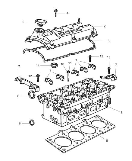 2006 Chrysler Sebring Cylinder Head Diagram 1 - Thumbnail