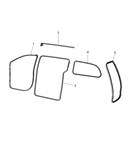 2013 Ram C/V Body Weatherstrips & Seals Diagram