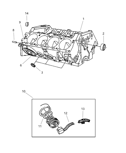 2000 Dodge Ram Van Cylinder Block Diagram 3 - Thumbnail