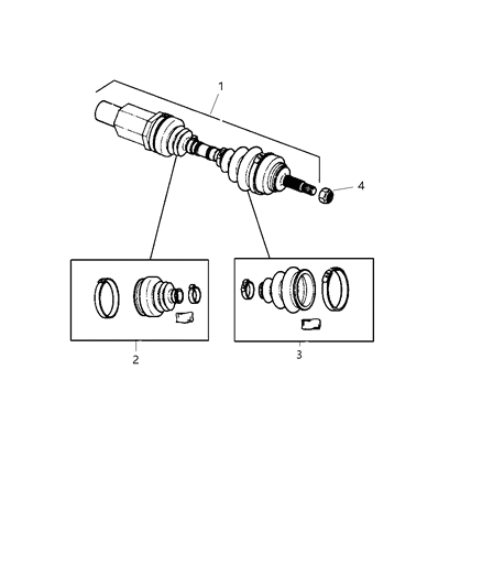 1998 Dodge Intrepid Shaft Assembly, Front Drive Diagram for R2073766AC