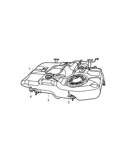 2010 Dodge Caliber Tank Fuel Diagram for 5105135AG