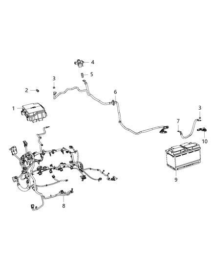 2016 Jeep Grand Cherokee Wiring, Battery Diagram 3 - Thumbnail