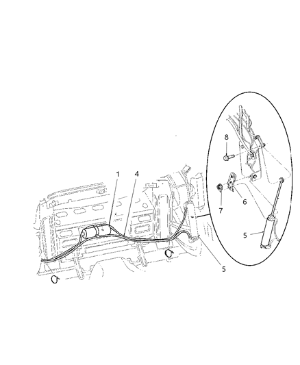 2006 Chrysler Sebring Motor Folding Top Diagram for 5010039AB