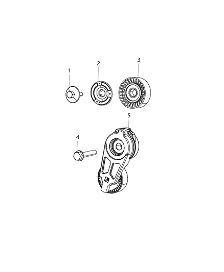 2016 Ram 2500 Pulley & Related Parts Diagram 1 - Thumbnail