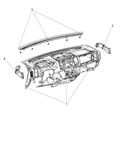 2014 Ram ProMaster 2500 Instrument Panel Structure Diagram