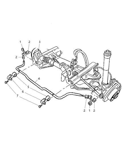 2006 Dodge Sprinter 2500 Stabilizer Bar Inner Bushing, Front Diagram for 5104577AA