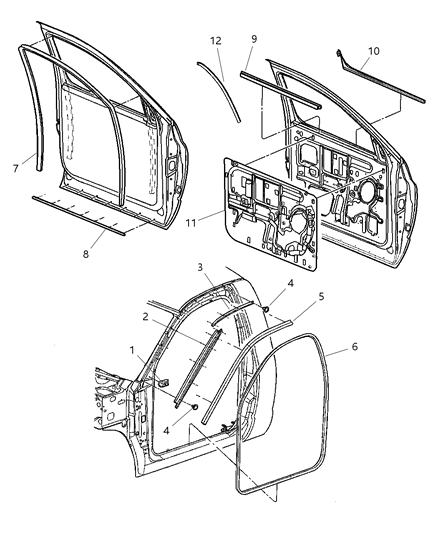 2006 Dodge Ram 3500 Lower Seal, Passenger Side Diagram for 55277214AA