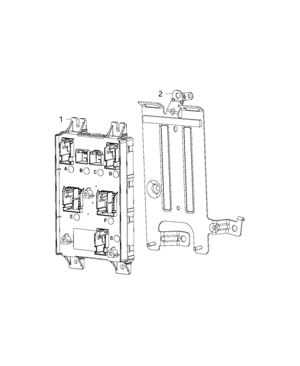 2019 Jeep Grand Cherokee Module Body Controller Diagram for 68372380AC
