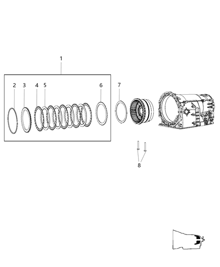 2008 Jeep Liberty B2 Clutch Assembly Diagram 1 - Thumbnail